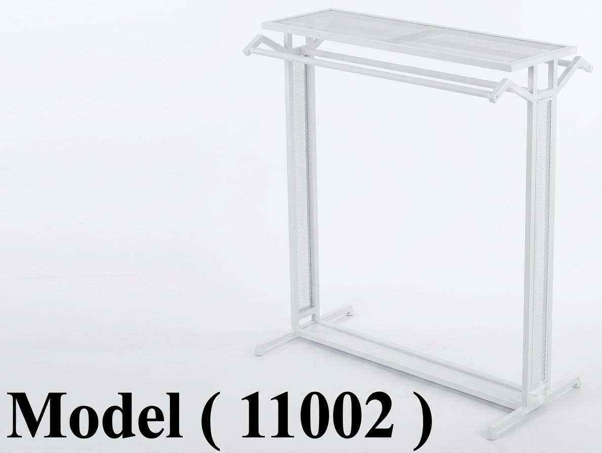 استاندات B (مو 11002) استاند منضدة و تعليق رف شبك ابيض (W=120,D=60,H=137CM)