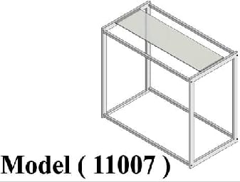 استاندات B (مو 11007) ريون منضدة وتعليق بدون زجاج مطلى (W=150,D=80,H=130CM)