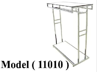 استاندات B (مو 11010) استاند منضدة تعليق بدون الزجاج مطلى (W=150,D=75,H=140CM)