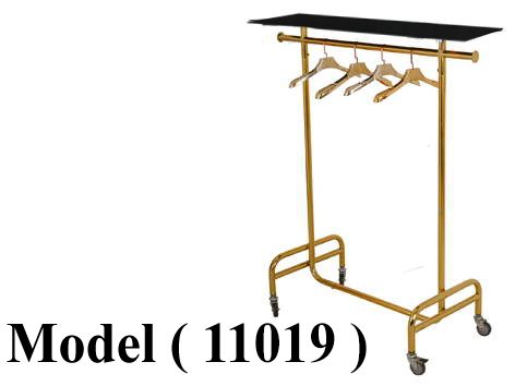 استاندات B (مو 11019) استاند واحد دور EZ ذهبى برف PVC اسود (W=120,D=40,H=150CM)