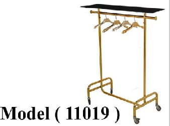 استاندات B (مو 11019) استاند واحد دور  EZذهبى برف زجاج اسود (W=120,D=40,H=150CM)