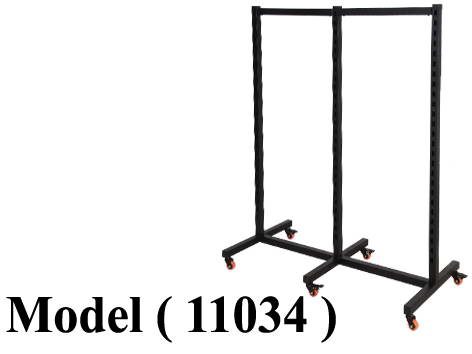 استاندات B (مو 11034) استاند جزيرة بدون اكسوارات اسود مط (W=125,D=60,H=155 CM)