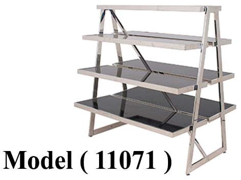 استاندات C (مو 11071) # استاند 7 رف نيكل كروم (بدون ارفف) (W=120,D=95,H=130CM)