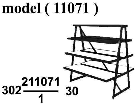 استاندات B (مو 11071) استاند 7 رف اسود (بدون ارفف) (W=120,D=95,H=130CM)