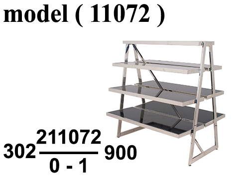 استاندات مكونه B (مو 11072) استاند 7 رف EZ نيكل كروم بالارفف اسود (W=120,D=95,H=130CM)