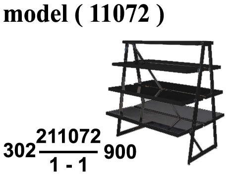 استاندات مكونه B (مو 11072) استاند 7 رف EZ اسود بالارفف اسود (W=120,D=95,H=130CM)