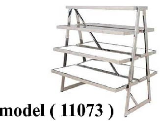 استاندات B (مو 11073) استاند 7 رف نيكل كروم (W=120,D=95,H=130CM)