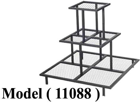 استاندات C (مو 11088) ترابيزة عرض 3 دور اسود (ZY-403) (W=100,D=100,H=100CM)