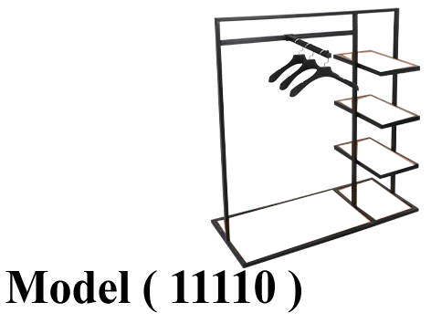 استاندات C (مو 11111 ) استاند 4 رف + قاعدة بالخشب اسود (W=120,D=35,H=132CM)