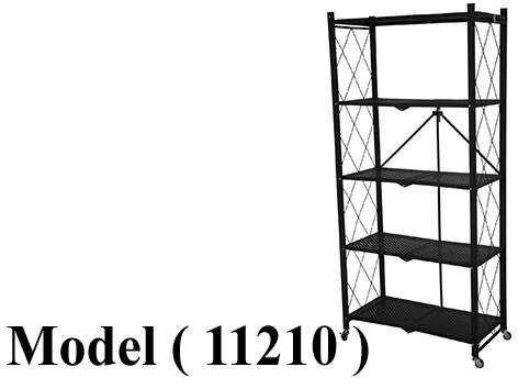 استاندات B (مو11210) استاند منطبق 5 رف اسود (W=70,D=33,H=160CM)