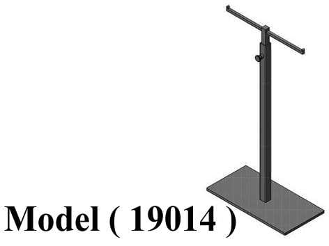 استاندات  B( مو 19014) كاونتر توب 2 شنطة متحرك اسود مط (W=20.31,D=10.2,H=71.2CM)