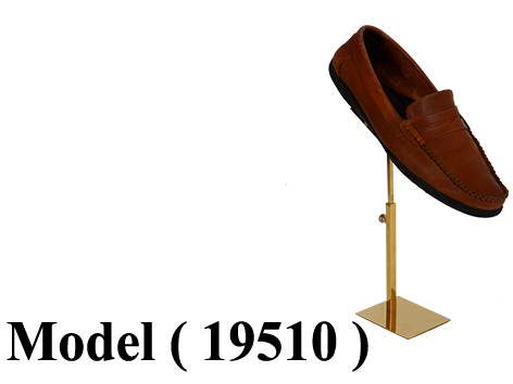 استاندات (NO) E (مو 19510) حامل حذاء استانلس بالقاعدة ذهبى (W=8CM,D=10CM,H=34CM)