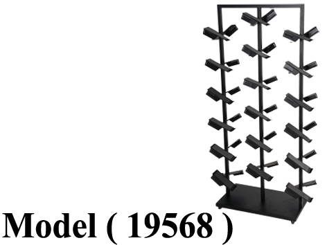 استاندات B (مو 19568) $ استاند 36 حذاء ثابت اسود (W=84,D=24,H=167CM)
