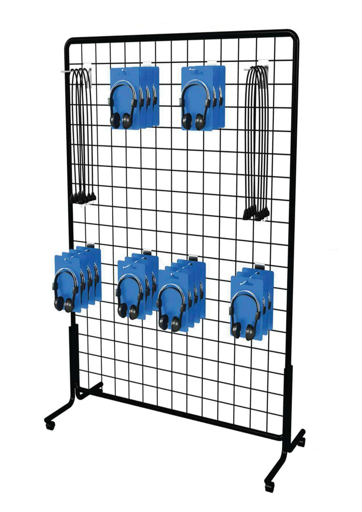 استاندات B (مو 20002) استاند شبك بالعجل اسود (W=100,D=55,H=140CM)