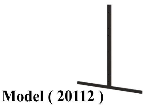 استاندات بار (2*4) C (مو 20112) # قائم Tرمادى نجومى (W=2,D=4,H=150CM)