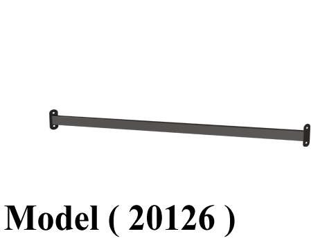 استاندات بار (2*4) C (مو 20126) # بار تقوية (2*4) بالفلنشة + 4 مسمار رمادى نجومى (W=150CM)