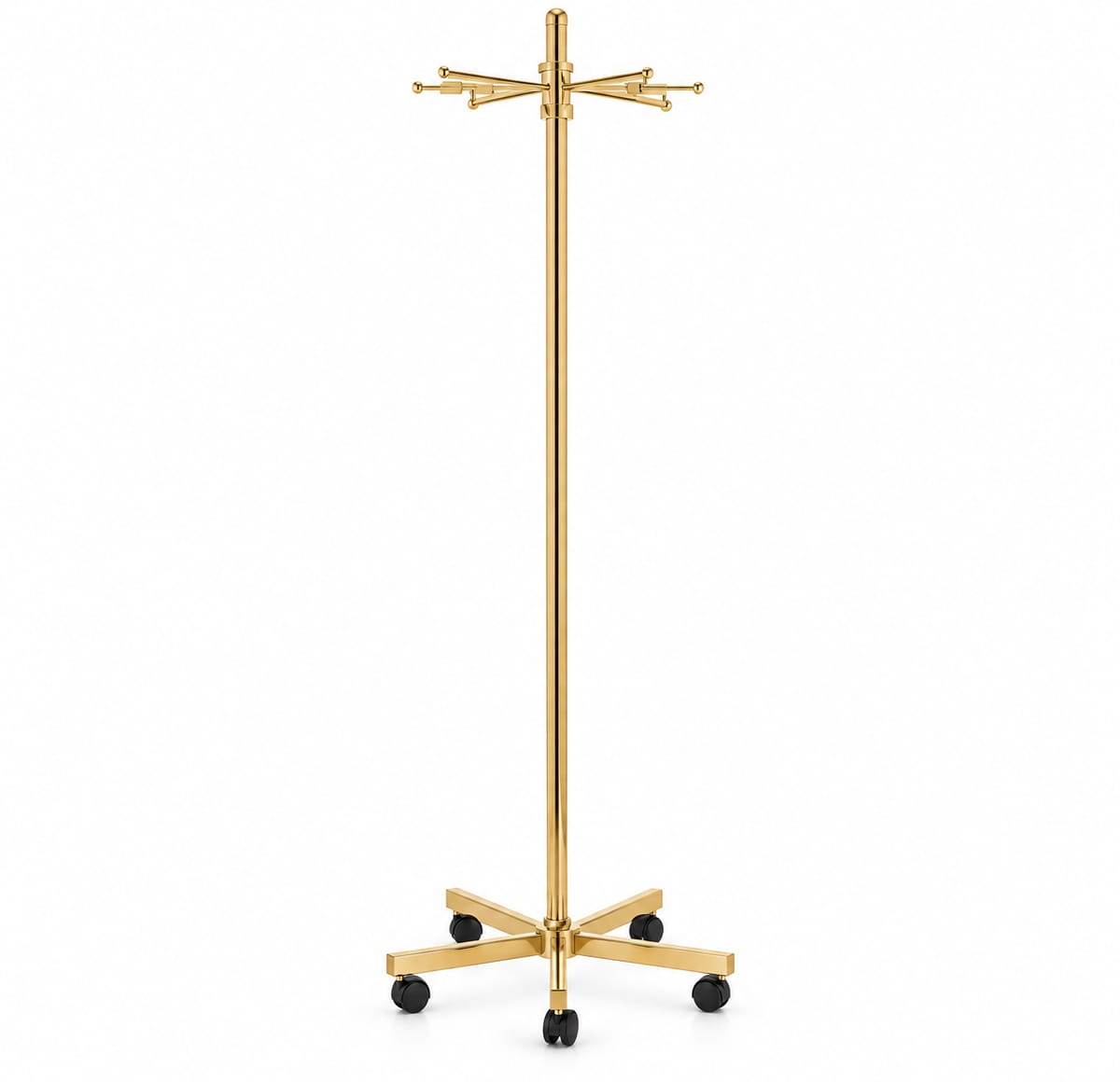 استاندات B (مو23026) استاند دوار كرافتات / ايشاربات بالمشابك EZ  ذهبي (H=185CM)