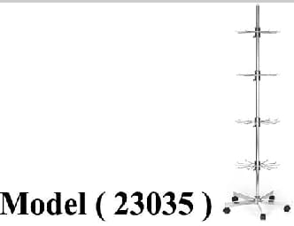 استاندات B (مو 23035) $ استاند دوار 4 اطار 12 شوكة 5 مم مطلى  (H=185CM)