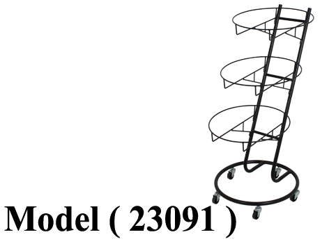 استاندات B ـ NO (مو 23091) استاند 3 باسكت ( بدون بساكت ) اسود بالعجل (H=105CM)