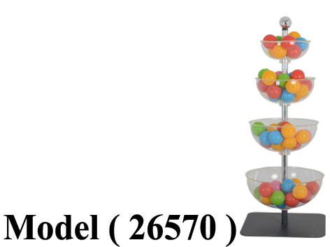 استاندات B (مو 26570) استاند 4EZ  بولة اكريليك (W=43,D=43,H=100CM)