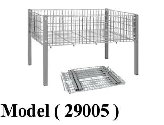 استاندات B (مو 29005) باسكت هايبر بالرجلاش مطلى (W=120,D=80,H=80CM)