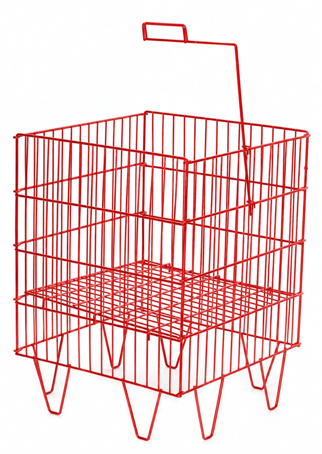 استاندات B (مو 29015) $ سلة بيافطة اسعار EZ احمر  (W=60,D=60,H=80CM)