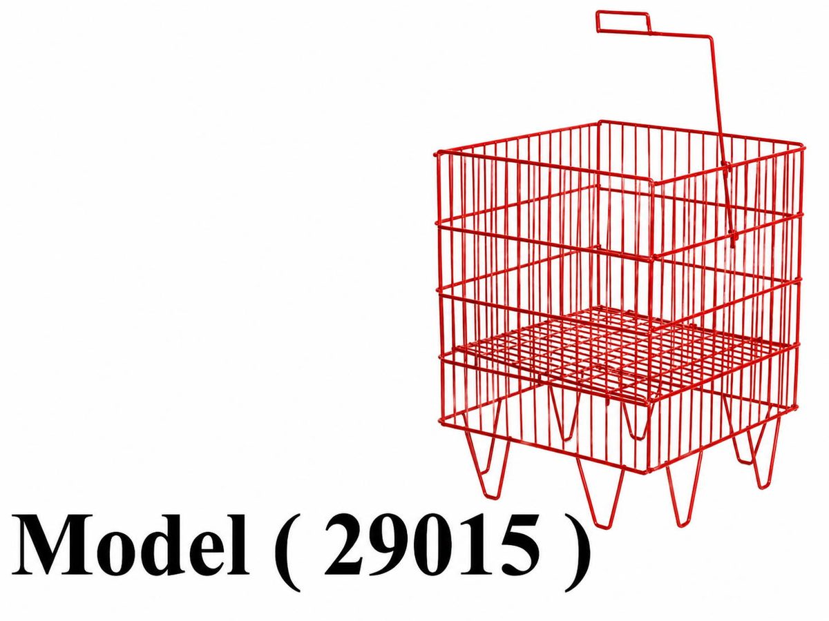 استاندات B (مو 29015) $ سلة بيافطة اسعار EZ احمر (W=60,D=60,H=80CM)