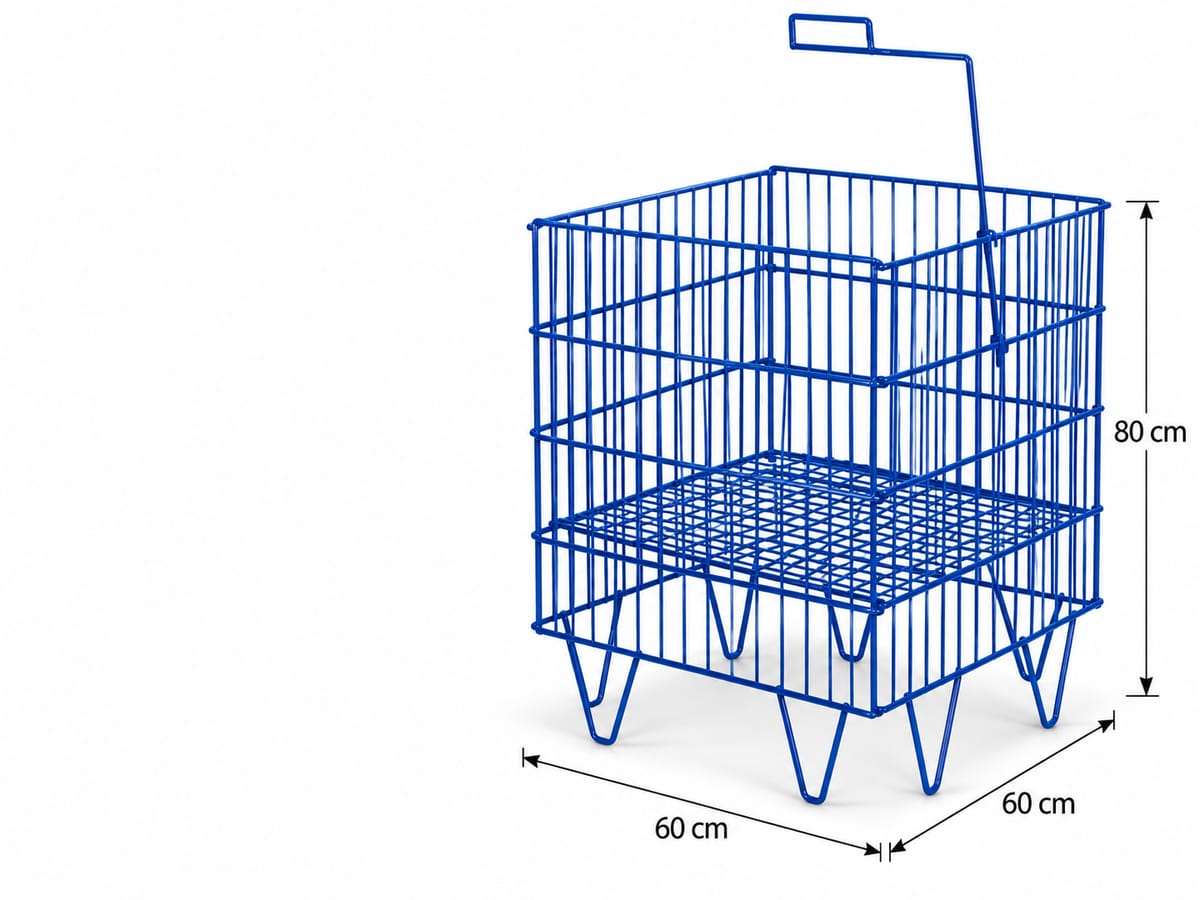 استاندات B (مو 29015) $ سلة بيافطة اسعار EZ ازرق  (W=60,D=60,H=80CM)
