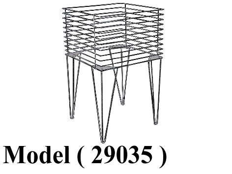 استاندات B (مو 29035) باسكت شبك ابل علي ارجل طويله اسود (W=60,D=60,H=100CM)