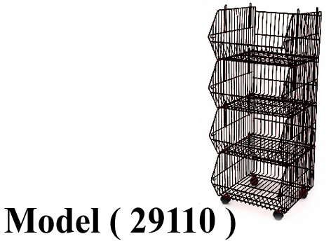 استاندات (NO) D (مو 29110) £ @ استاند 4 باسكت اسود (W=45,D=55,H=120CM)
