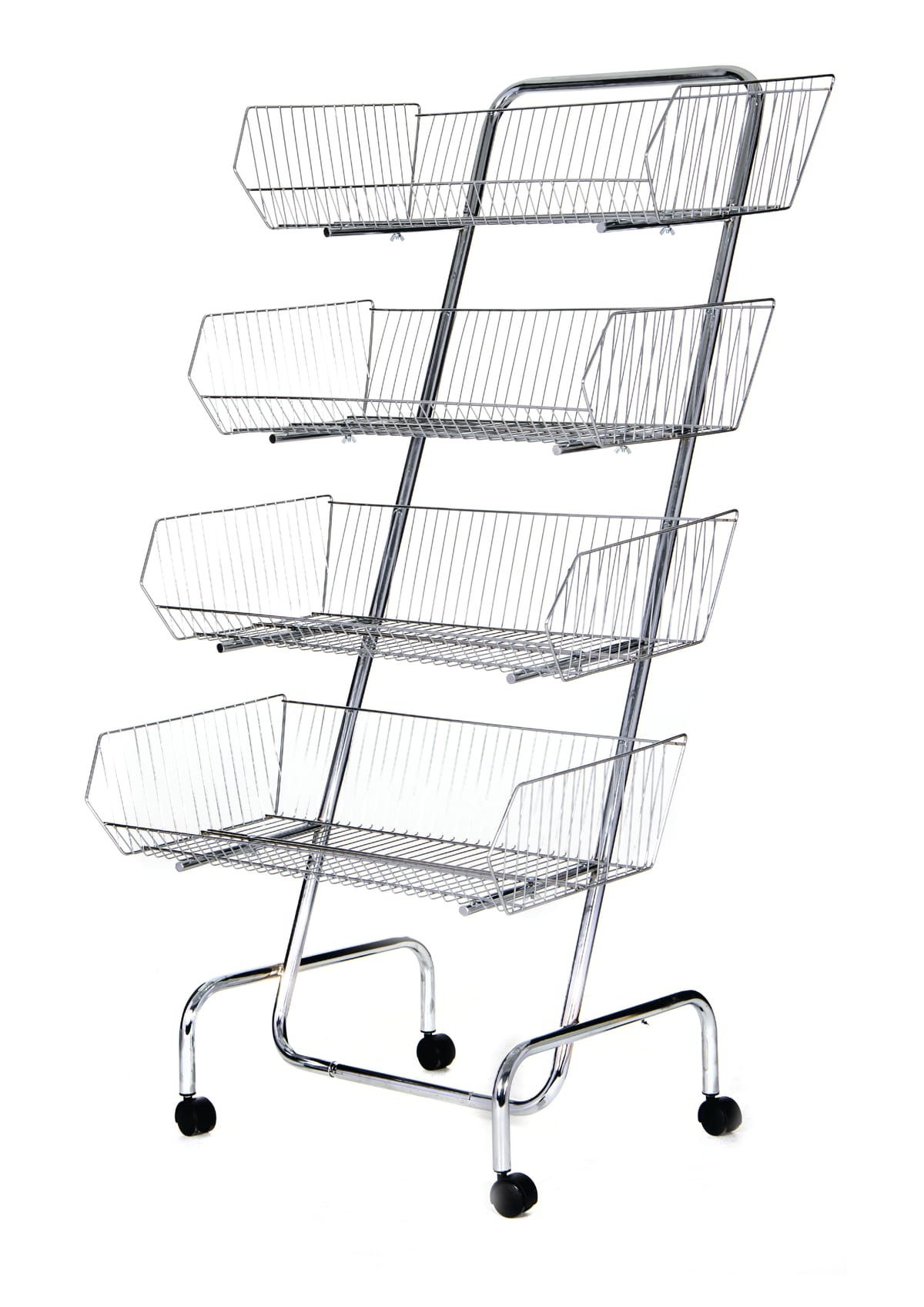 استاندات (NO) D (مو 29115) # استاند 4 باسكت مائل نيكل كروم (W=80,D=55,H=160CM)
