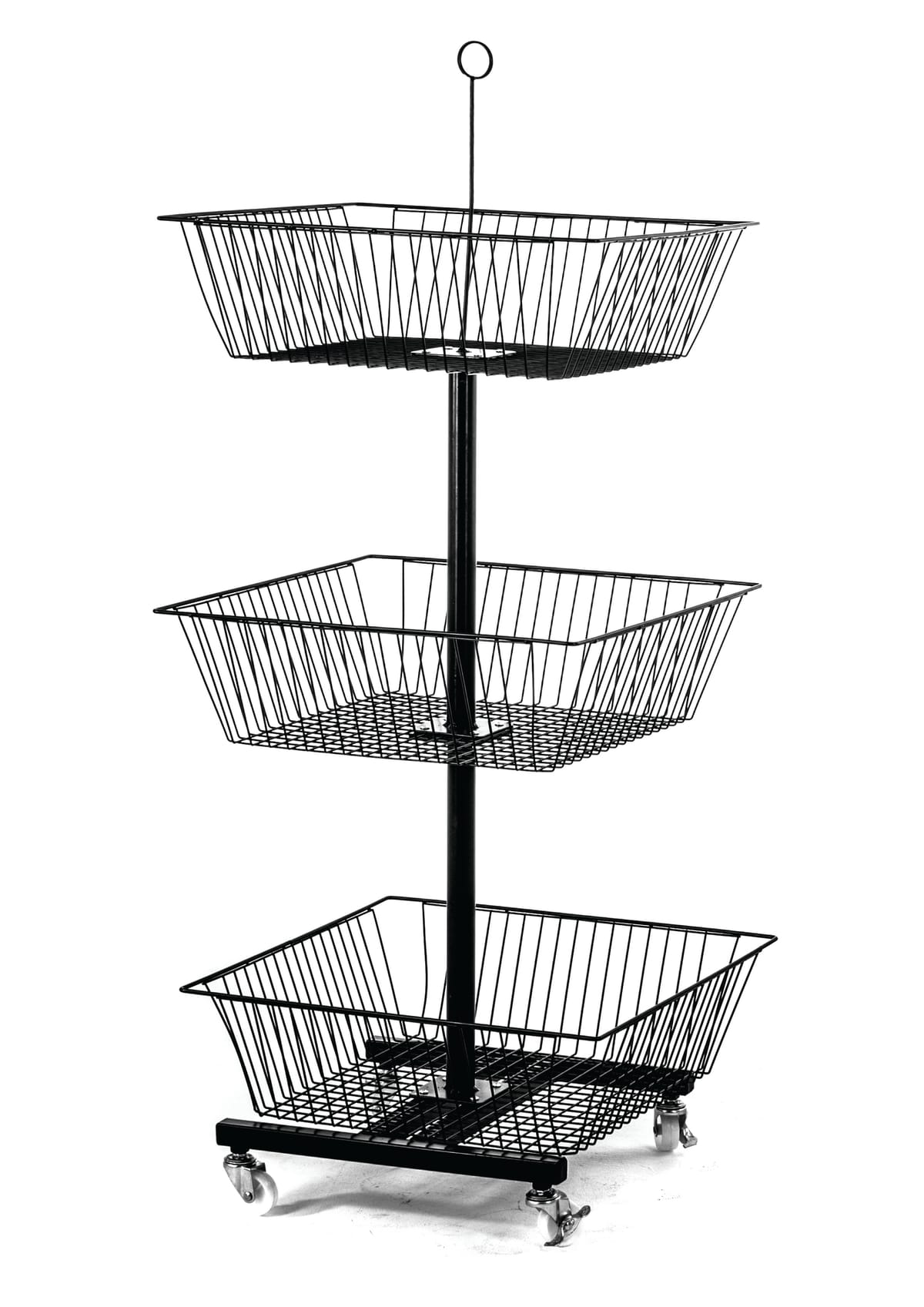 استاندات B (مو 29150) استاند 3 باسكت مربع اسود (W=40,D=40,H=120CM)
