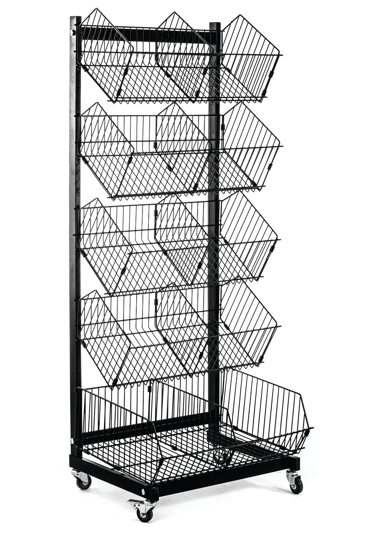 استاندات B (مو 29165 ) $ استاند L عدد 5 باسكت مائل اسود (W=60,D=46,H=145CM)