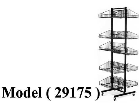 استاندات B (مو 29175) $ استاند T عدد 10 باسكت اسود (W=45,D=50,H=167CM)