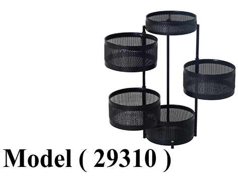 استاندات c (مو 29310) استاند تربو 4 درج دائرى اسود (W=32,D=32,H=77CM)