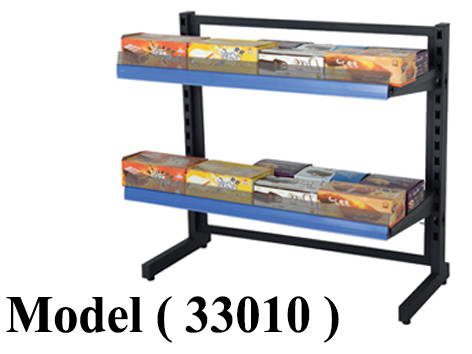 استاندات مكون B (مو 33010) استاند كاشير L EZ ـ90 ظهر فريم رمادى نجومى (2 رف جندولا شامل حاجز الزجاج و قناة الاسعار )(W=93,D=41,H=86CM)