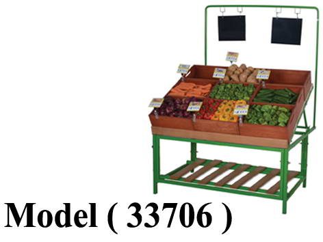 استاندات مكون B (مو 33706) استاند عرض بضائع رف مائل EZ أخضر كامل بالخشب (9صندوق سوليد صغير) (W=120,D=100,H=166CM)