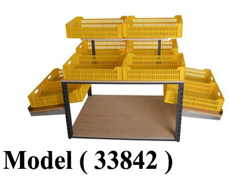 استاند وانزى مكون B (مو 33842) ترابيزة وانزى EZ بالقرص الخشب رمادى نجومى ( 2 رف خشب جانبى 90 سم + 10 صندوق مجزر بيور ) (W=202,D=94,H=112CM)