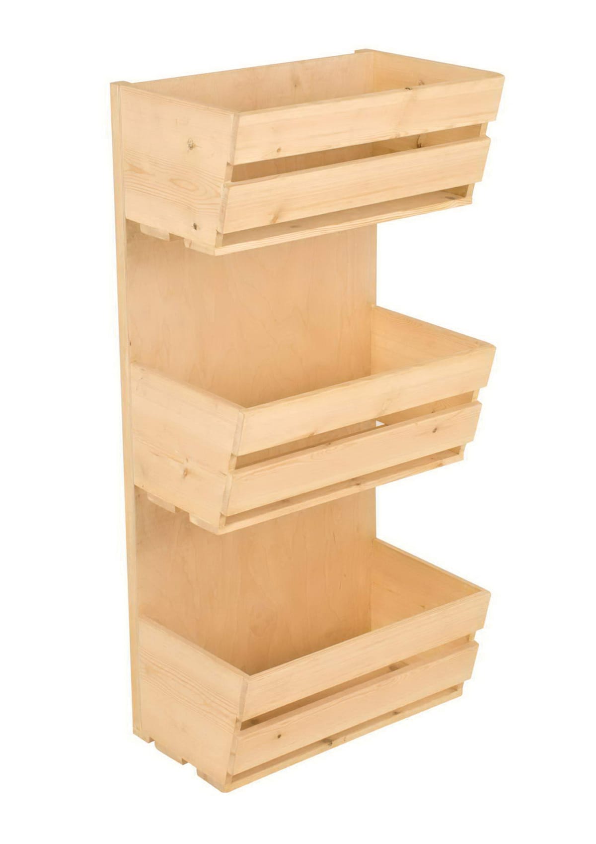 **استاندات مكون B ( مو 33902) $ استاند L خشب موسكى طبيعي 3 دور زان (W=60,D=33,H=112CM)