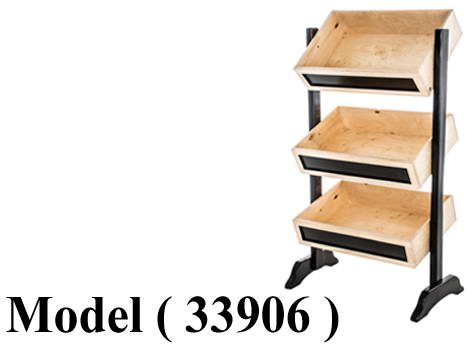 ** استاندات مكون B ( مو 33906 ) $ استاند خشب فنلندى طبقات 3 علبة بيج افقى او مائل بيج*اسود (W=60,D=50,H=115CM)