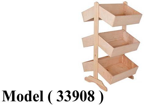 استاندات مكونة B (مو 33908) استاند اتجاهين 6 باسكت اسود (W=75,D=65,H=125CM)