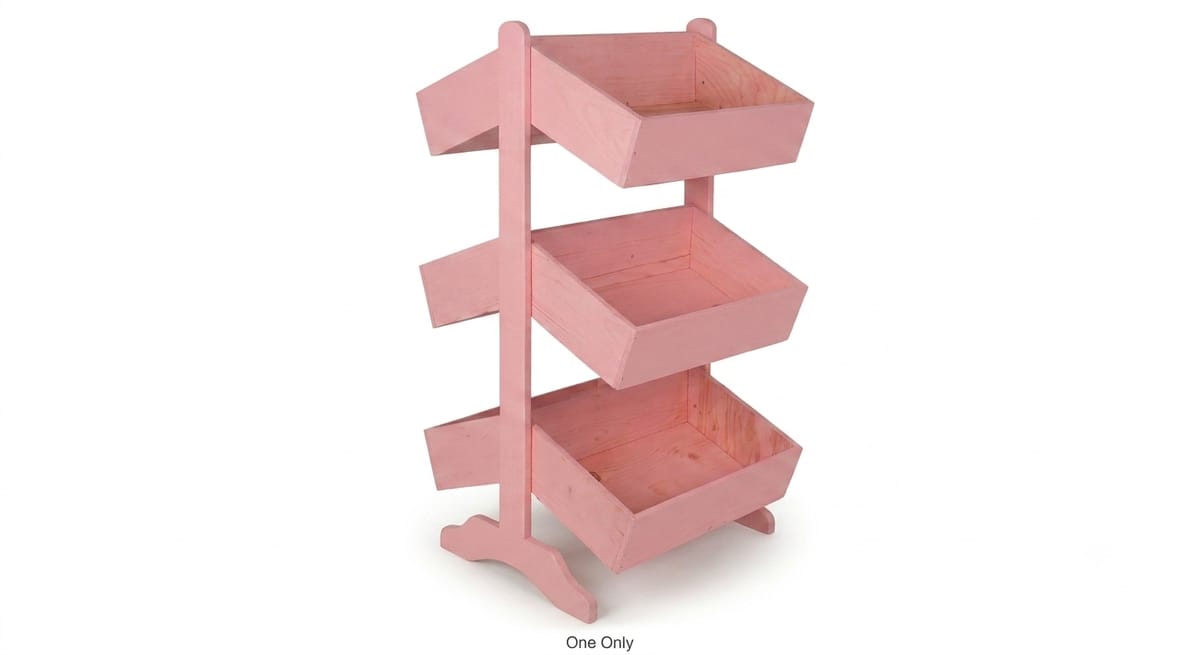 **استاندات مكونة B (مو 33908) $ استاند اتجاهين 6 باسكت بينك (W=75,D=65,H=125CM)