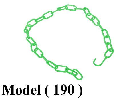 وحدات عرض D (مو 190) سلسلة بلاستيك أخضر