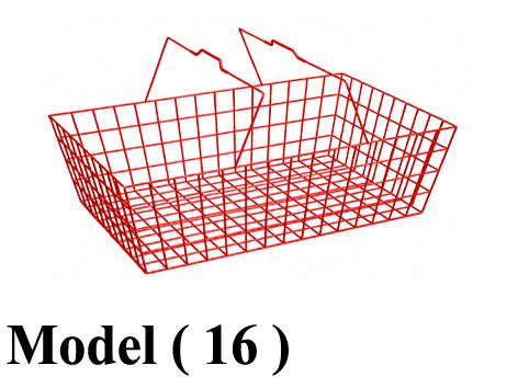 بساكت شوبينج B (مو 16) بساكت شوبينج احمر تجارى 20 لتر (W=45,D=30,H=20CM)