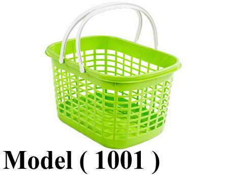 بساكت شوبينج TG B ( مو  1001 )  <>باسكت شوبينج 2 يد بلاستيك أخضر  (W=49,D=33,H=28CM)
