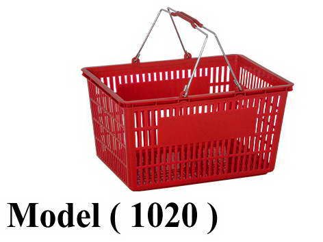 بساكت شوبينج F (مو 1020) <> باسكت شوبينج يد معدنى احمر 28 لتر (W=44,D=28,H=23.5CM)