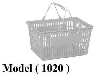 بساكت شوبينج  (NO) F  (مو 1020) <> باسكت شوبينج يد معدنى رمادى 28 لتر (W=44,D=28,H=23.5CM)