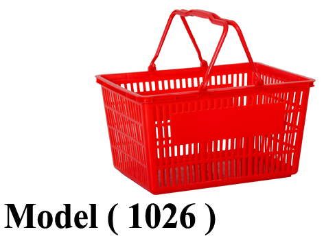 بساكت شويبنج F ـ NO ( مو 1026)  <> باسكت شوبينج يد بلاستيك 30 لتر احمر (W=47.5,D=31,H=25CM)