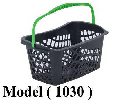 بساكت شوبينج B (مو 1030) باسكت شوبينج وانزى 28 لتر اسود بيد إخضر (W=51,D=30,H=25.50CM)