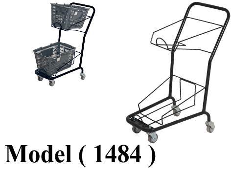 تروليات B (مو 1484) ترولى 2 باسكت اسود (W=40,D=45,H=98CM)